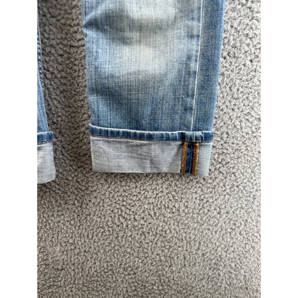 Vintage Y2K Peoples Liberation Jeans Cuffed Straight Leg Low Rise Size 24 - Picture 3 of 11